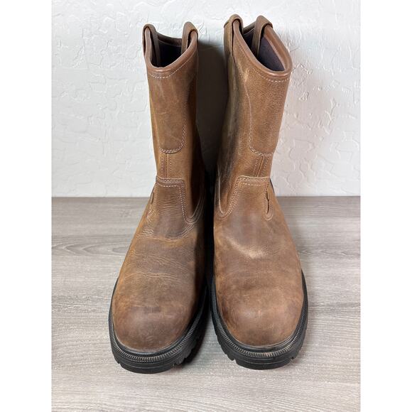 Herman Survivors Mens Work Boots Size 14 Waterproof Steel Toe Brown Leather - Picture 6 of 10